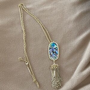 Kendra Scott Rayne Long Pendant Necklace in Abalone Shell